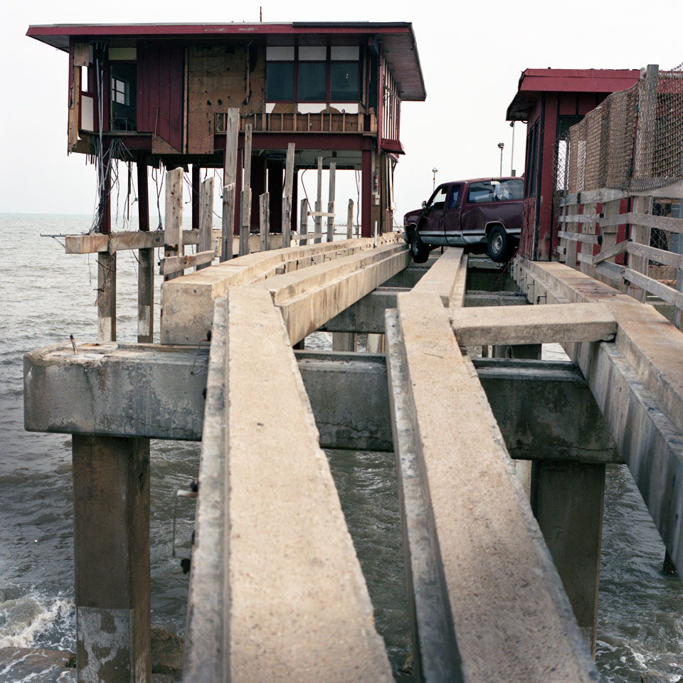 Stranded Truck On Pier